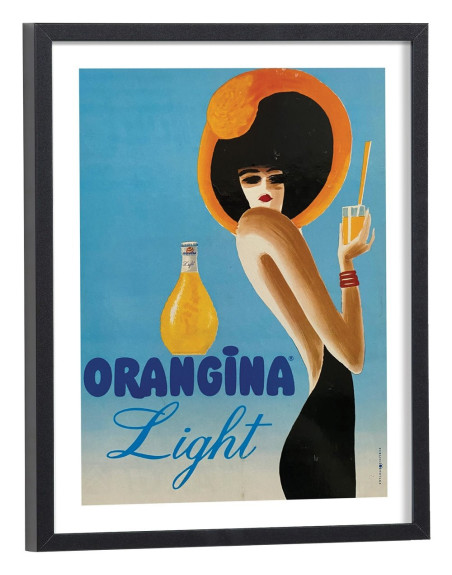 Affiche Pub Orangina light vintage