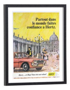 Affiche Pub Hertz vintage