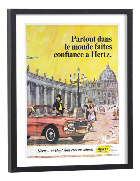Affiche Pub Hertz vintage
