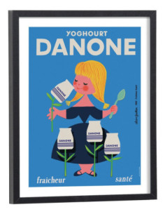Affiche publicitaire Danone ancienne