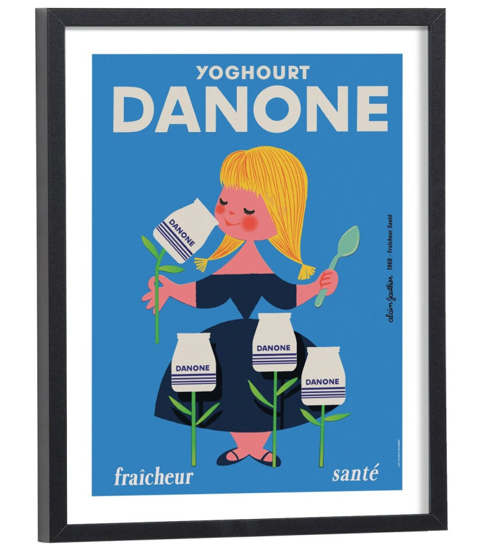 Affiche publicitaire Danone ancienne