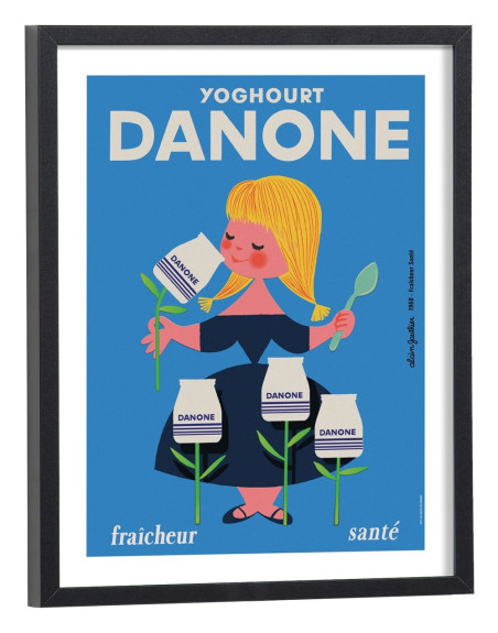 Affiche publicitaire Danone ancienne