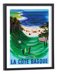 Affiche Pub Visitez la Côte Basque vintage