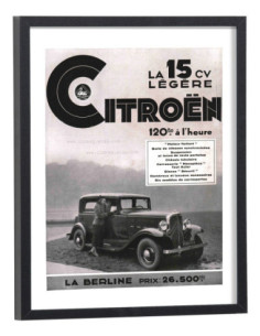 Affiche Pub Citroën 15 CV