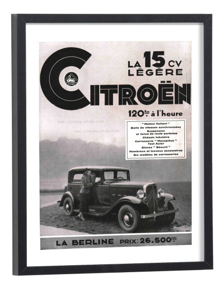 Affiche Pub Citroën 15 CV