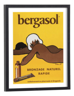 Affiche Publicité Bergasol vintage