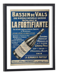 Affiche Pub bassin de Vals eau Minérale Naturelle Gazeuse Source