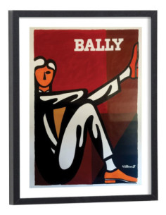Affiche Pub chaussures Bally vintage