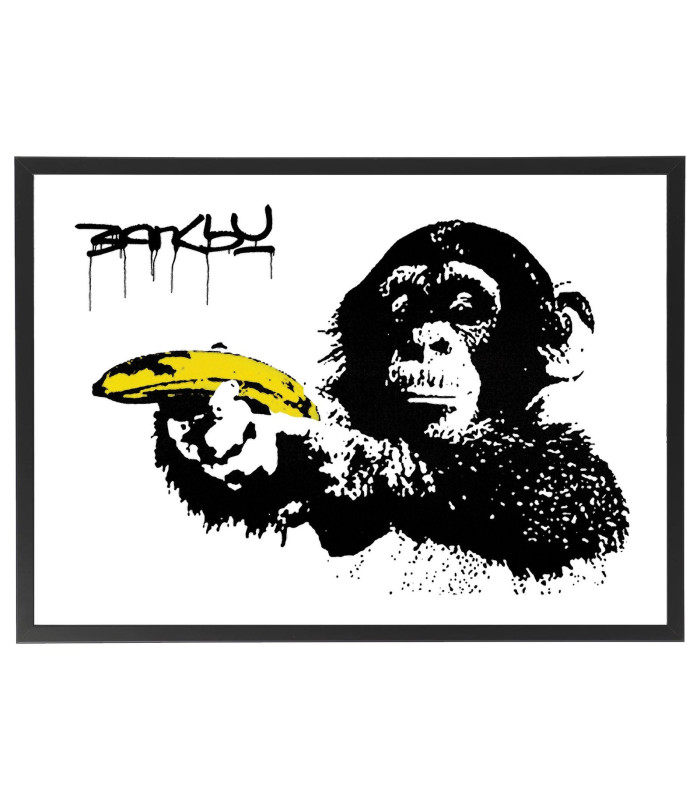 Tableau Banksy singe Banane