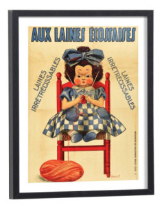 Affiche pub ancienne Pub Aux laines écossaises