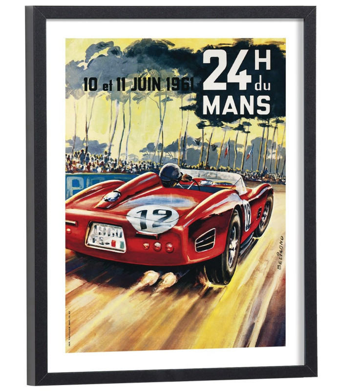 Affiche Pub 24h du Mans 1961