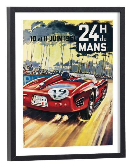 Affiche Pub 24h du Mans 1961