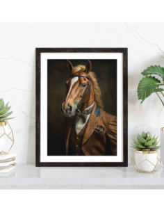 Affiche Portrait tête de cheval 2