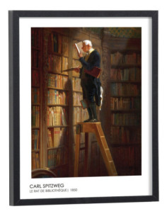 Affiche Reproduction Carl Spitzweg - Le Rat de bibliothèque