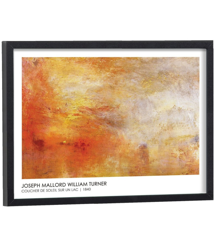 Tableau Reproduction William Turner - Coucher de soleil sur un lac