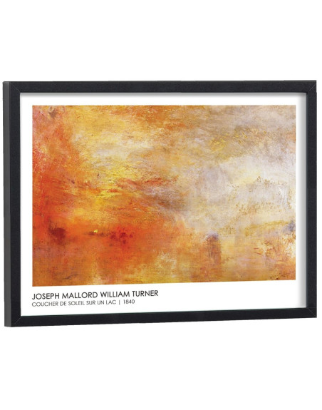 Tableau Reproduction William Turner - Coucher de soleil sur un lac