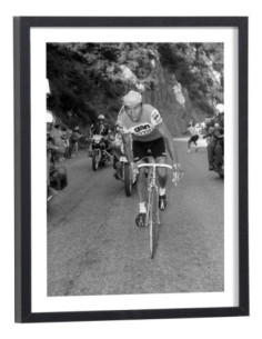 Affiche cyclisme Raymond Poulidor en vélo