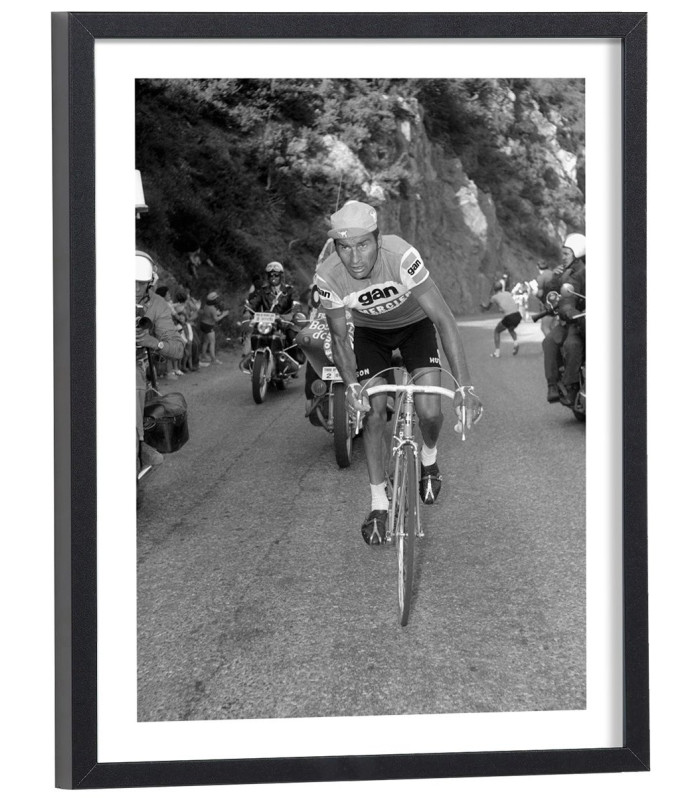 Affiche cyclisme Raymond Poulidor en vélo