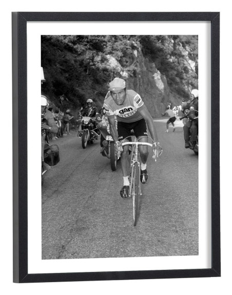 Affiche cyclisme Raymond Poulidor en vélo
