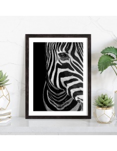 Tableau Zèbre noir et blanc 2