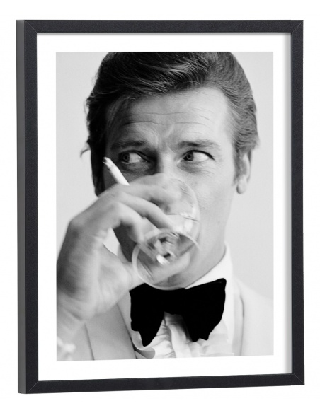 Tableau Roger Moore Drink - James Bond