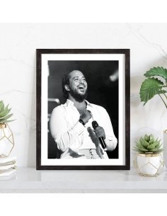 Tableau Slimane - Affiche concert noir et blanc 2