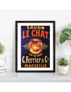 Affiche pub vintage Le Chat 2