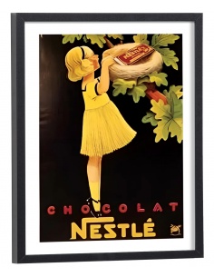 Affiche pub vintage chocolat Nestlé