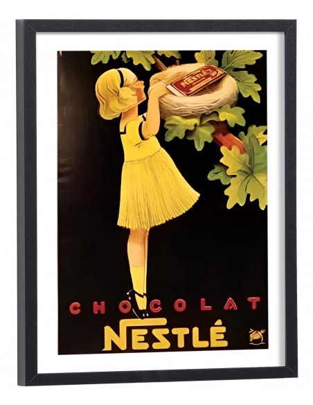 Affiche pub vintage chocolat Nestlé