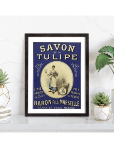 Affiche publicité ancienne savon tulipe 2