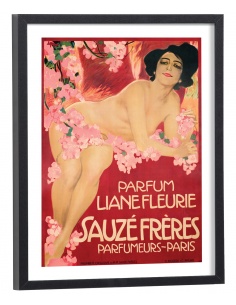Affiche Pub vintage parfum Liane fleurie