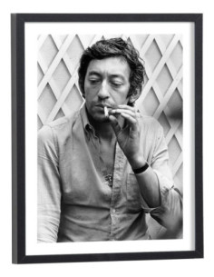 Affiche Serge Gainsbourg vintage noir et blanc