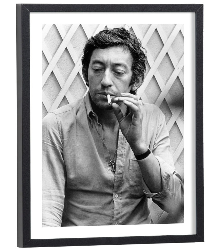 Affiche Serge Gainsbourg vintage noir et blanc