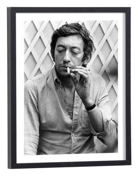 Affiche Serge Gainsbourg vintage noir et blanc