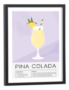 Affiche Cocktail Pina Colada