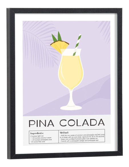 Affiche Cocktail Pina Colada