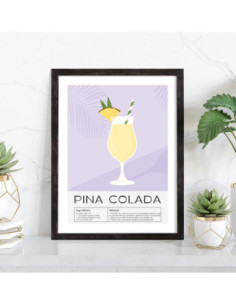 Affiche Cocktail Pina Colada 2