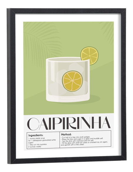 Affiche Cocktail Caipirinha