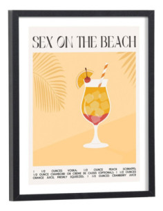 Affiche Cocktail Sex on the beach