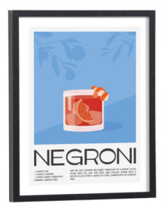 Affiche Cocktail Negroni
