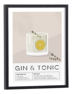 Affiche Cocktail Gin Tonic