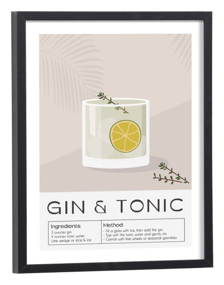 Affiche Cocktail Gin Tonic