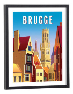 Affiche Bruges Vintage