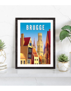 Affiche Bruges Vintage 2