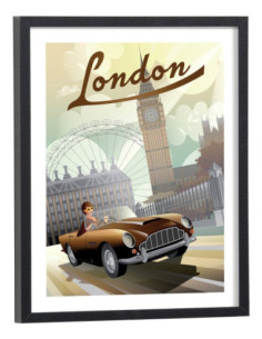 Affiche Londres retro vintage