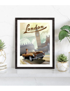 Affiche Londres retro vintage 2