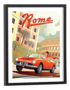 Affiche Rome retro vintage
