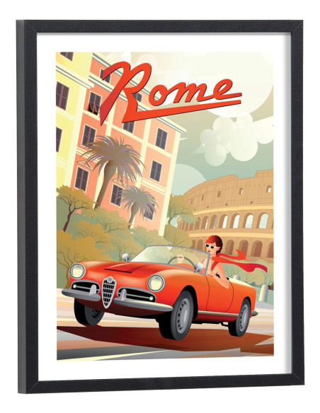 Affiche Rome retro vintage