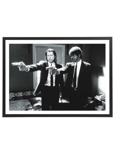 affiche Pulp Fiction noir et blanc