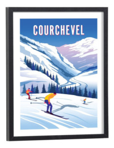 Affiche Courchevel Vintage